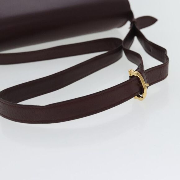Cartier Must De Cartier Burgundy Leather Shoulder Bag (Pre-Owned) - Picture 5 of 16